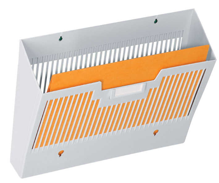 CEP Wandprospekthalter Basic, DIN A4, 1 Fach, dunkelgrau