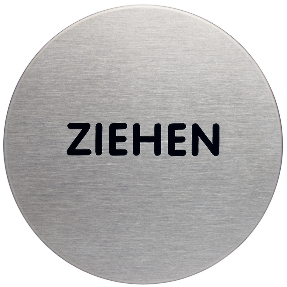 DURABLE Piktogramm ´Ziehen´, Durchmesser: 65 mm, silber