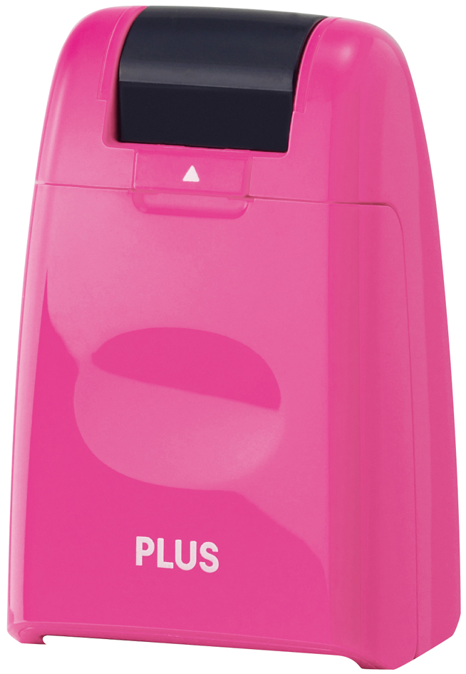 PLUS JAPAN Datenschutz-Rollstempel Standard, pink