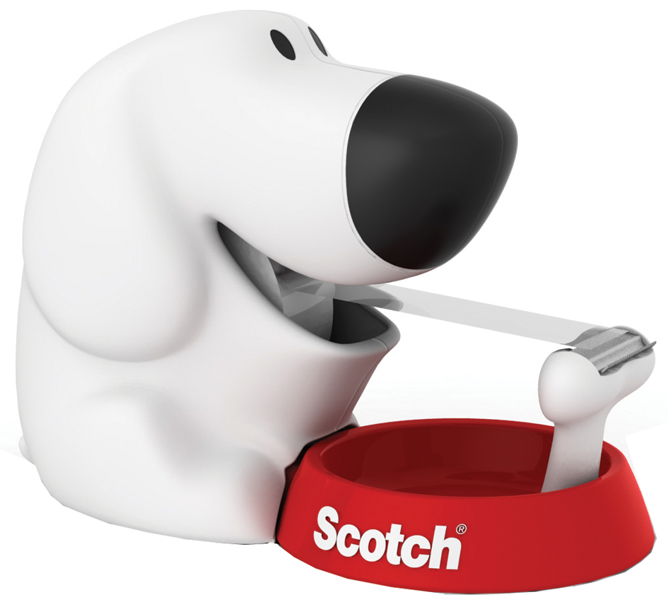 3M Scotch Tischabroller ´Dog´, in Hundeform, bestückt