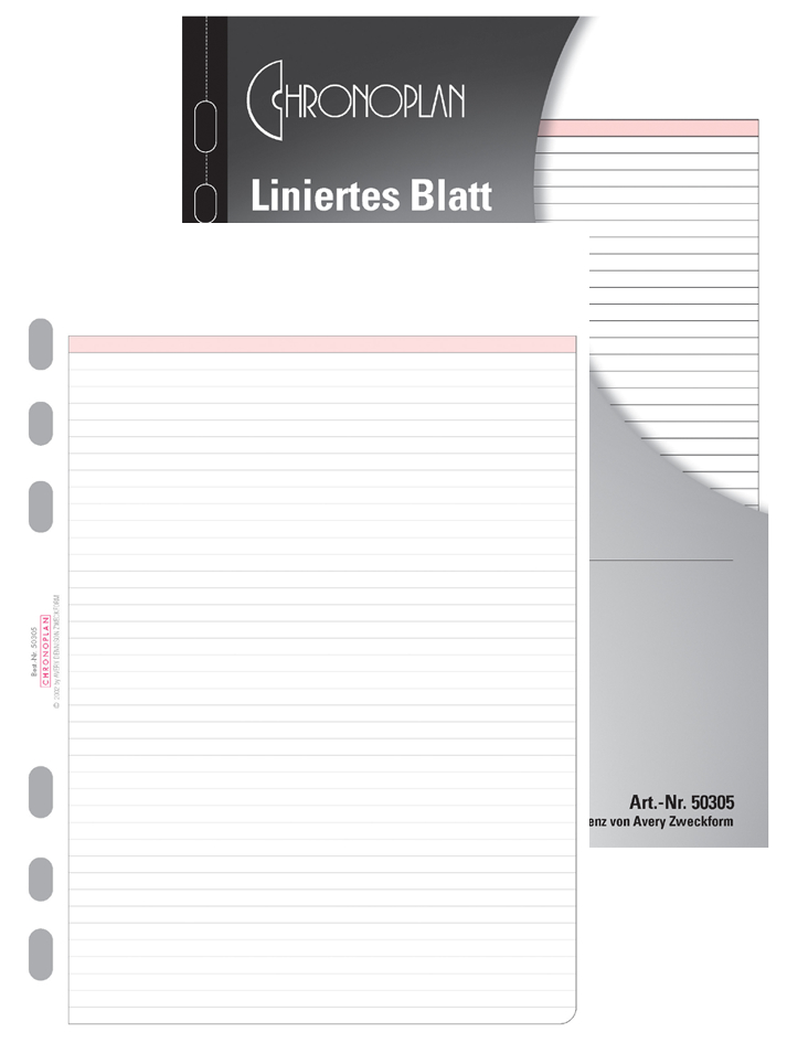 CHRONOPLAN Adressen, DIN A5, 80 g/qm, 25 Blatt