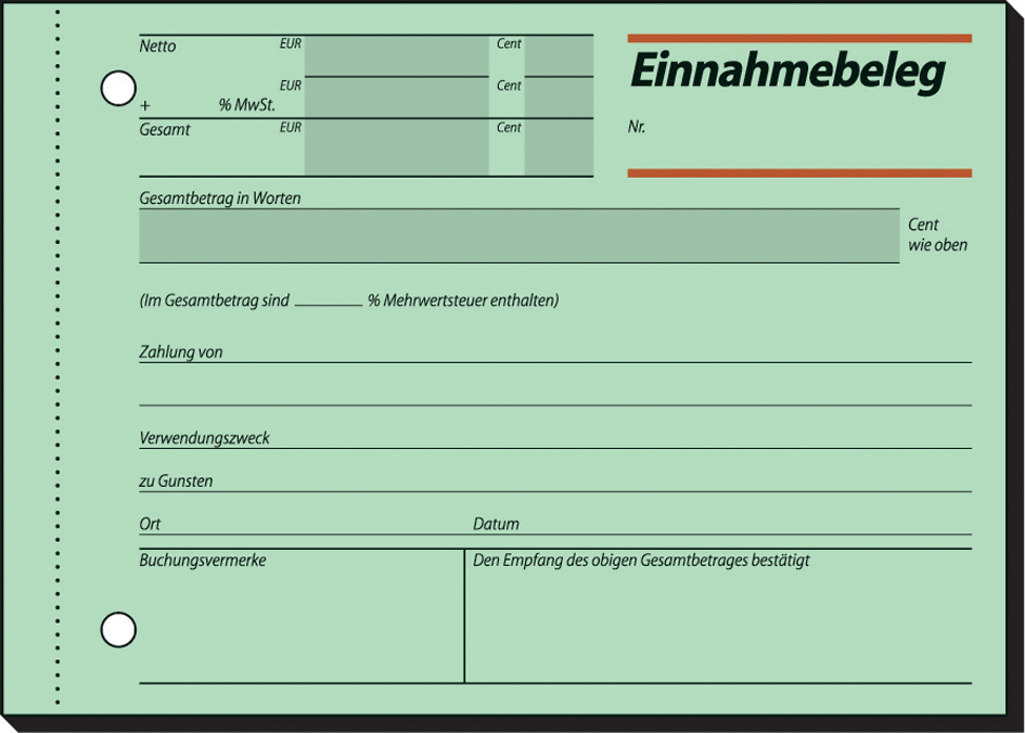 sigel Formularbuch ´Kassenbuch für EDV-Erfassung´, A4