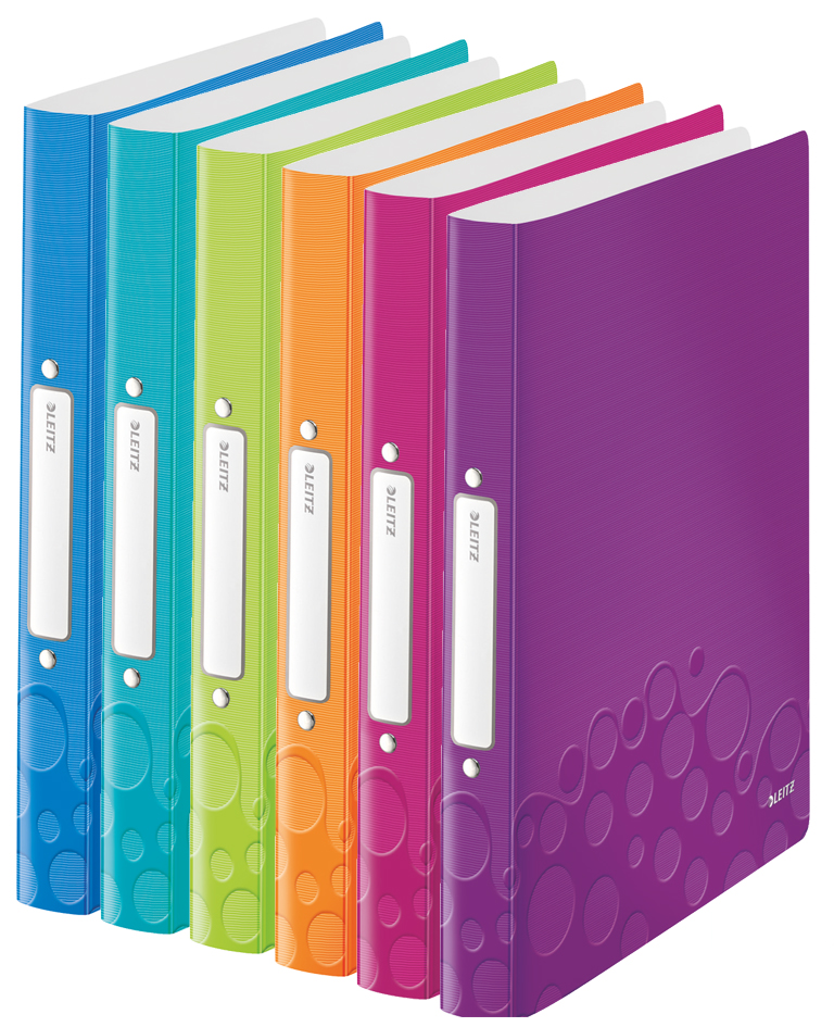 LEITZ Ringbuch WOW, DIN A4, PP, pink-metallic, 4 Ringe