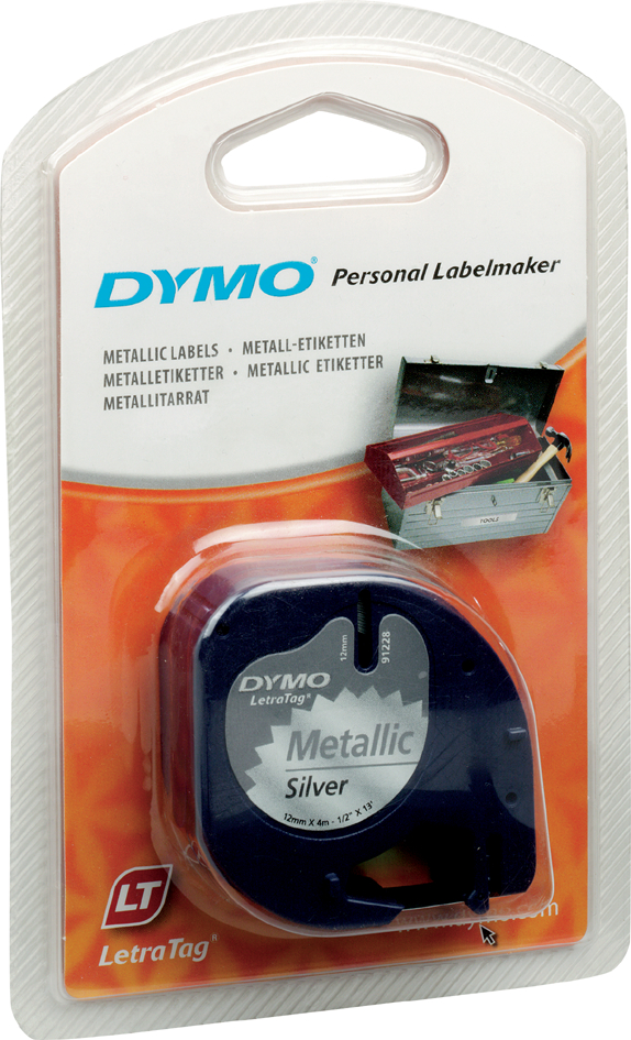 DYMO LetraTag Etiketten-Band 12 mm x 4 m, Papier, weiß