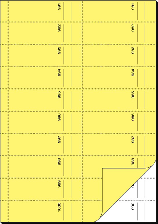 sigel Formularbuch ´Bonbuch´, A4, 1000 Abrisse, gelb