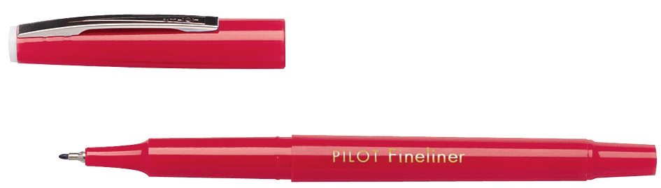 PILOT Fineliner SW PPF, extrafein, Tinte & Schaft: rot