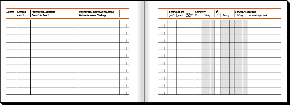 sigel Formularbuch ´Fahrtenbuch´, 2 + 1 Aktion, A6 quer