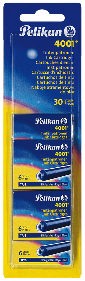 Pelikan Tintenpatronen 4001 TP/6, königsblau