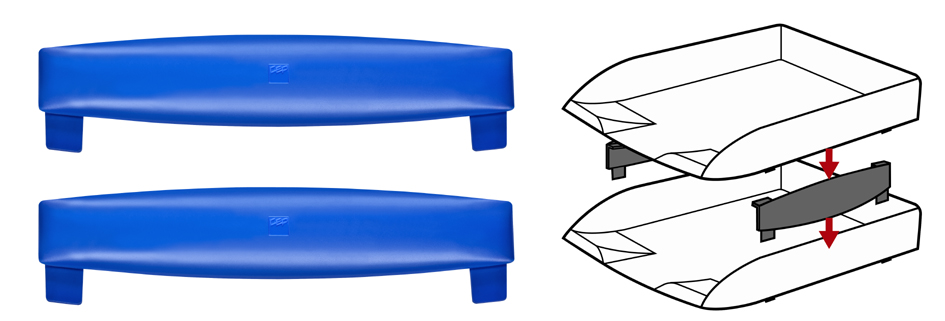 CEP Distanzelement-Set, für Briefablagen, Farbe: blau