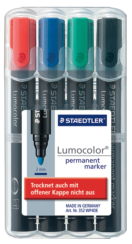 STAEDTLER Lumocolor Permanent-Marker 352, 6er Etui