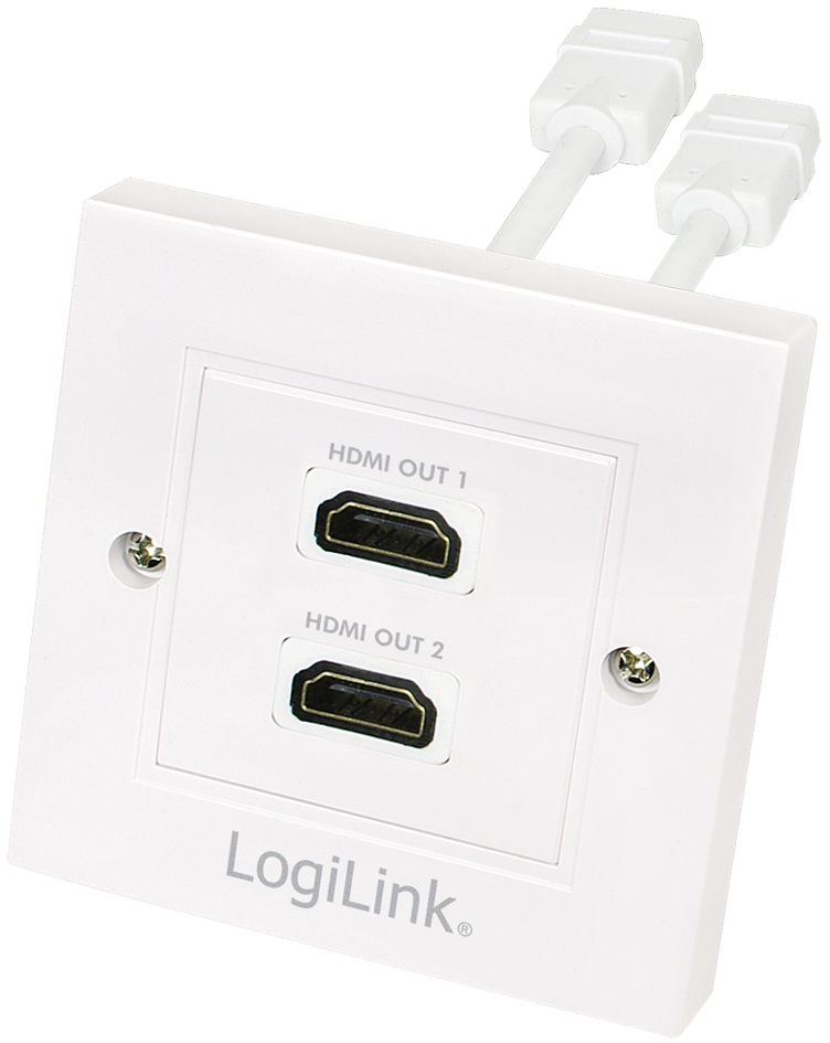 LogiLink Anschlussdose, 1 x HDMI, geschirmt, weiß