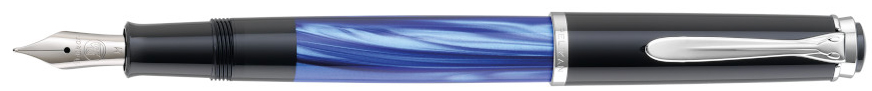 Pelikan Füllhalter M 205, blau marmoriert, Federbreite: M