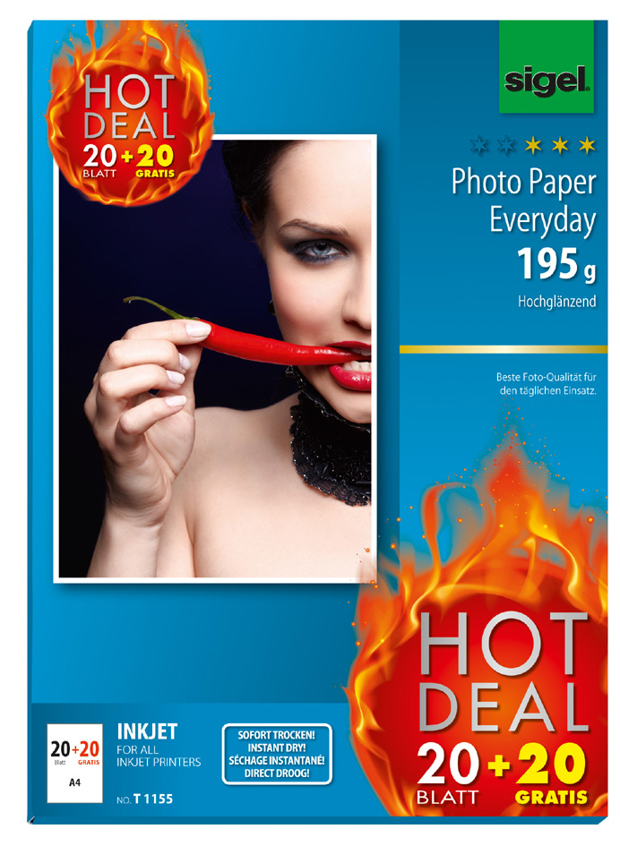 sigel InkJet-Everyday-Foto-Papier ´HOT DEAL´, DIN A4