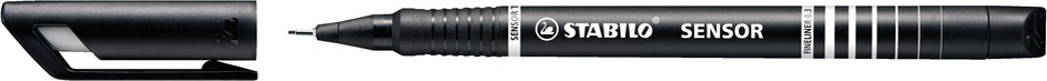 STABILO Fineliner sensor, Strichstärke: 0,3 mm, schwarz