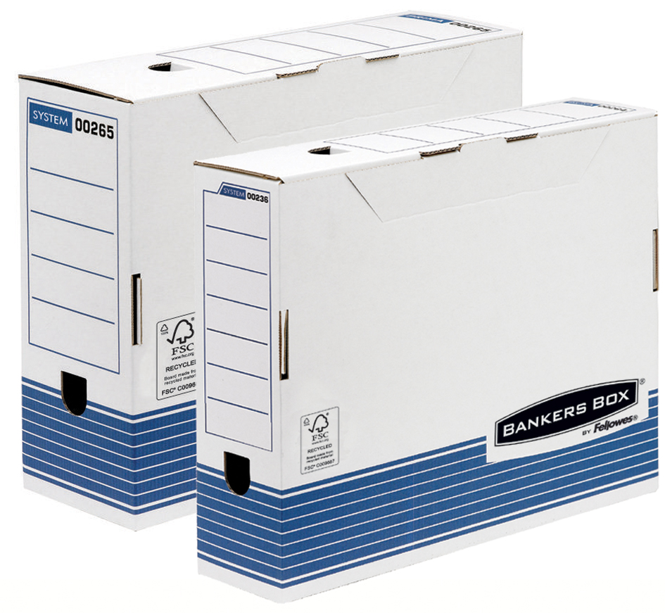 Fellowes BANKERS BOX SYSTEM Archiv-Schachtel, blau,(B)100 mm