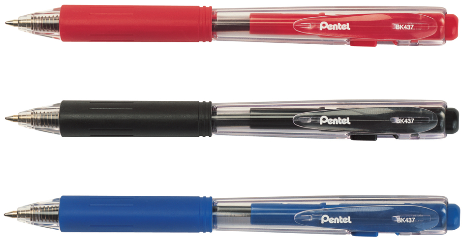 Pentel Druckkugelschreiber BK437, blau