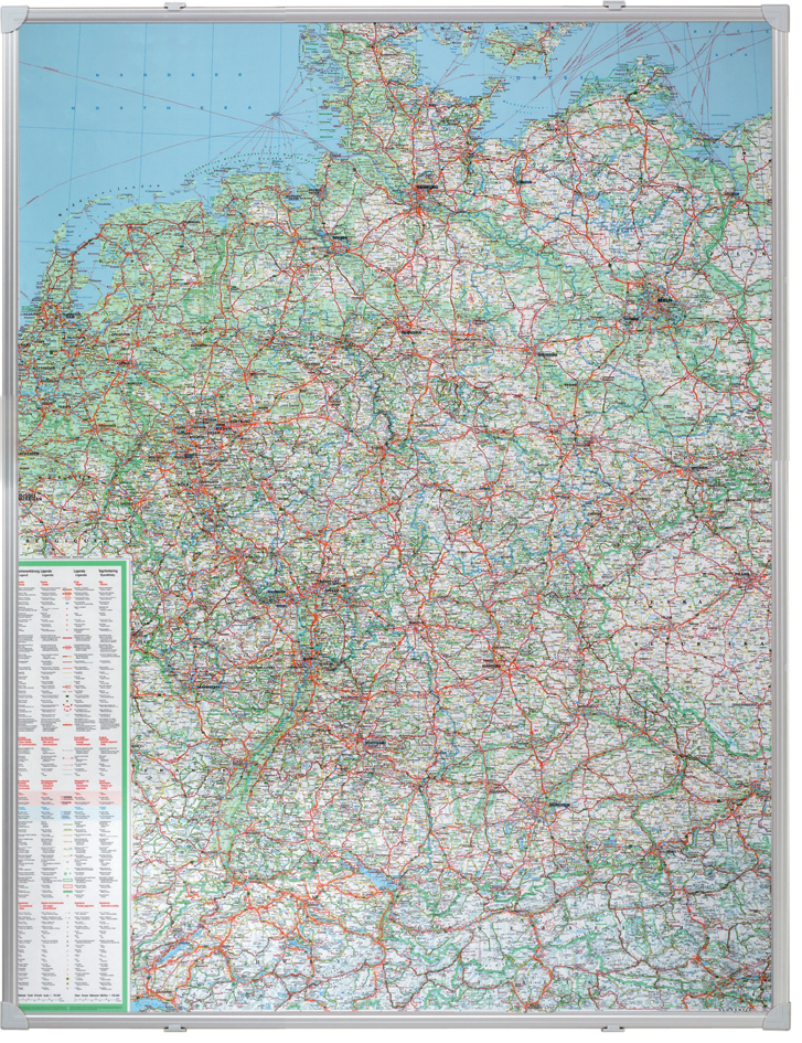 FRANKEN Deutschland Straßenkarte, beschreibbar und pinnbar