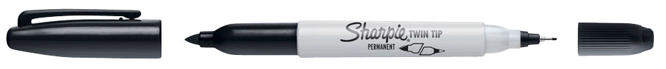 Sharpie Permanent-Marker ´TWIN TIP´, Strichfarbe: schwarz