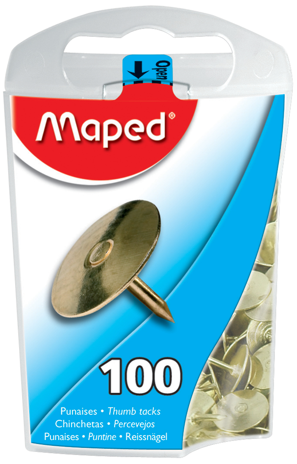 Maped Reißnägel, verkupfert, Durchmesser: 10 mm