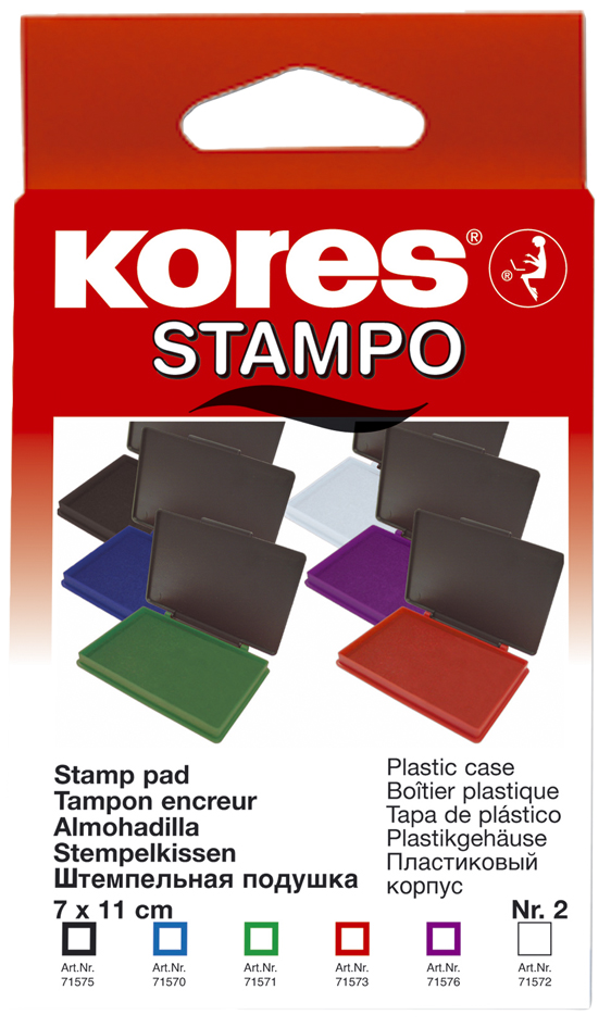 Kores Stempelkissen ´STAMPO´, (B)110 x (T)70 mm, blau