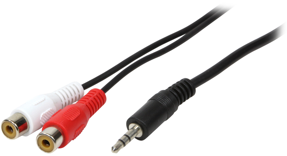 LogiLink Audiokabel, 2 x Cinchkupplung - 3,5 mm Klinken-