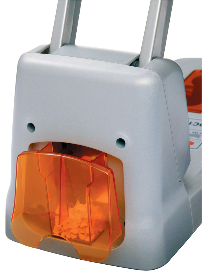 Rapid Registraturlocher Supreme HDC150/2, silber/orange