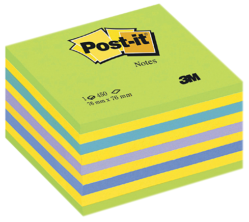 Post-it Haftnotiz-Würfel, 76 x 76 mm, 450 Blatt, Ultrafarbe