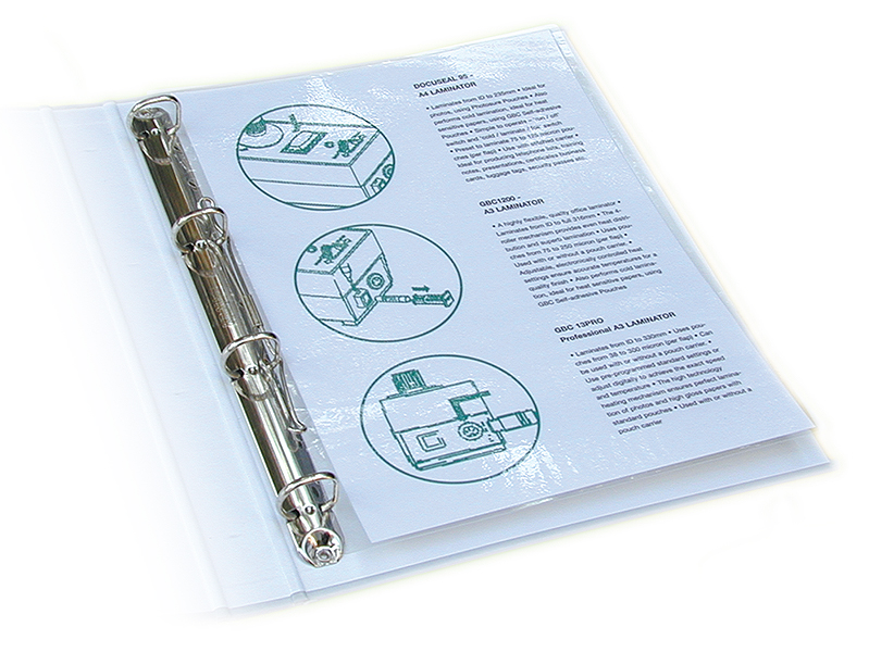 Laminierfolie DIN A4+ mit Abheftrand - 80 mic - 80 mic