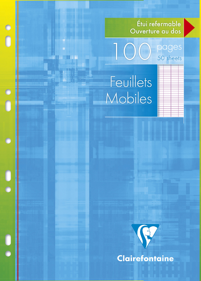 Clairefontaine Feuillets mobiles, A4, Séyès, 100 pages