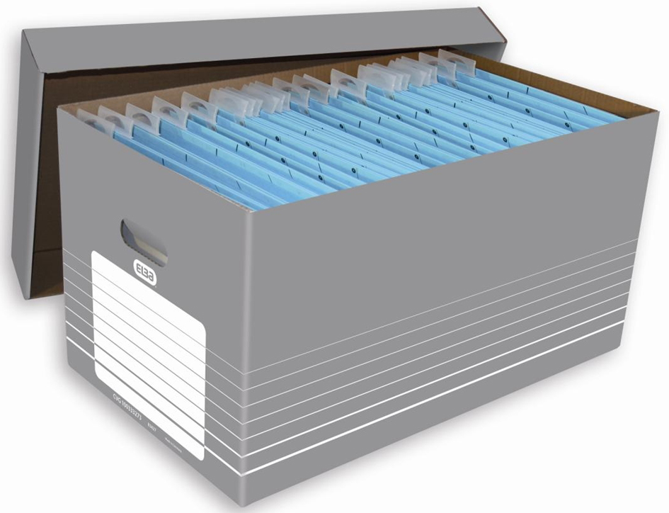 ELBA tric Archiv- und Transportbox für A4, grau/weiß