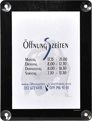 Securit Fenster-Plakatrahmen, DIN A4, schwarz