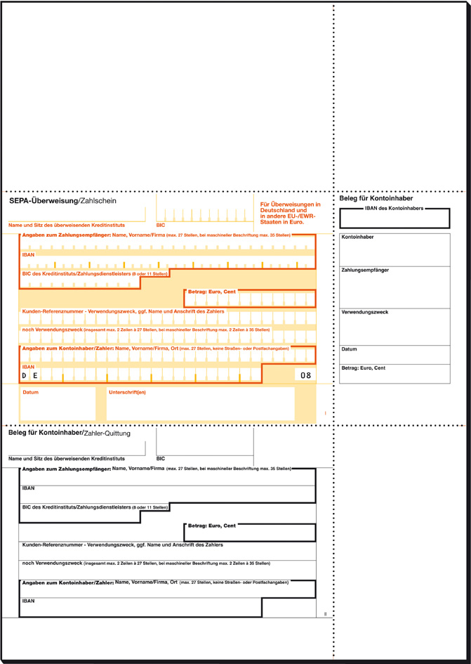 sigel Bankformular ´PC-SEPA-Überweisung´, DIN A4