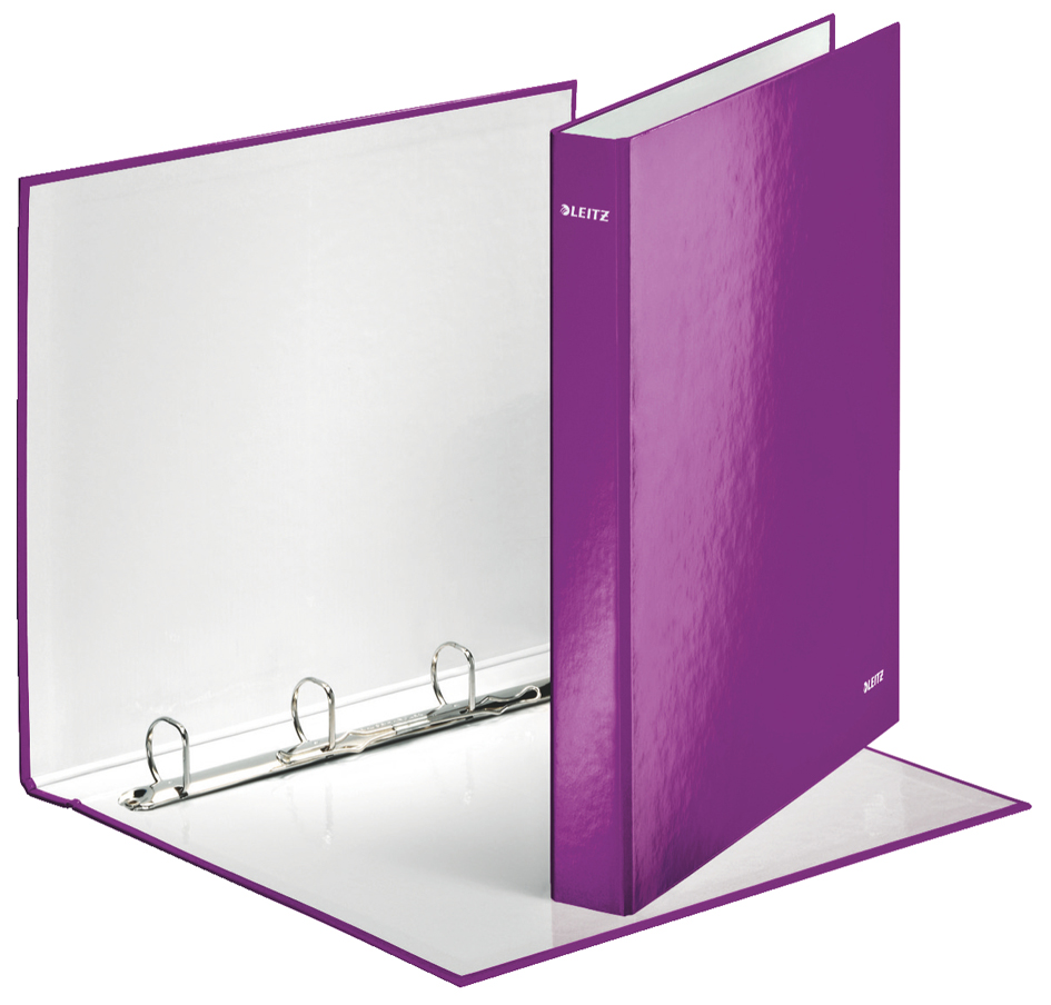 LEITZ Ringbuch WOW, DIN A4, Hartpappe, violett