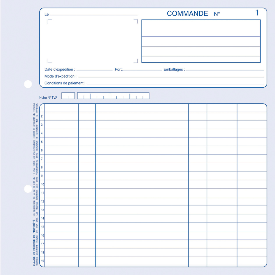 ELVE französisches Formularbuch ´Commandes´, 210 x 148 mm