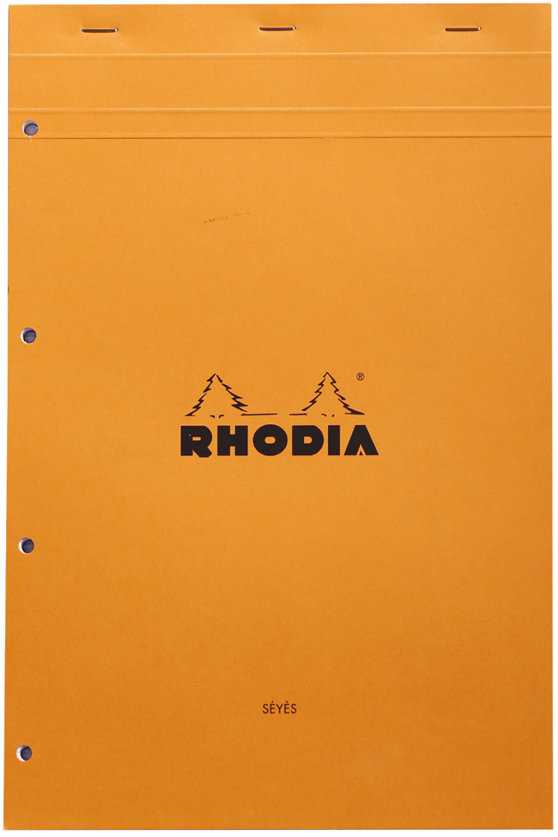 RHODIA Notizblock No. 20, DIN A4+, franz. Lineatur, schwarz