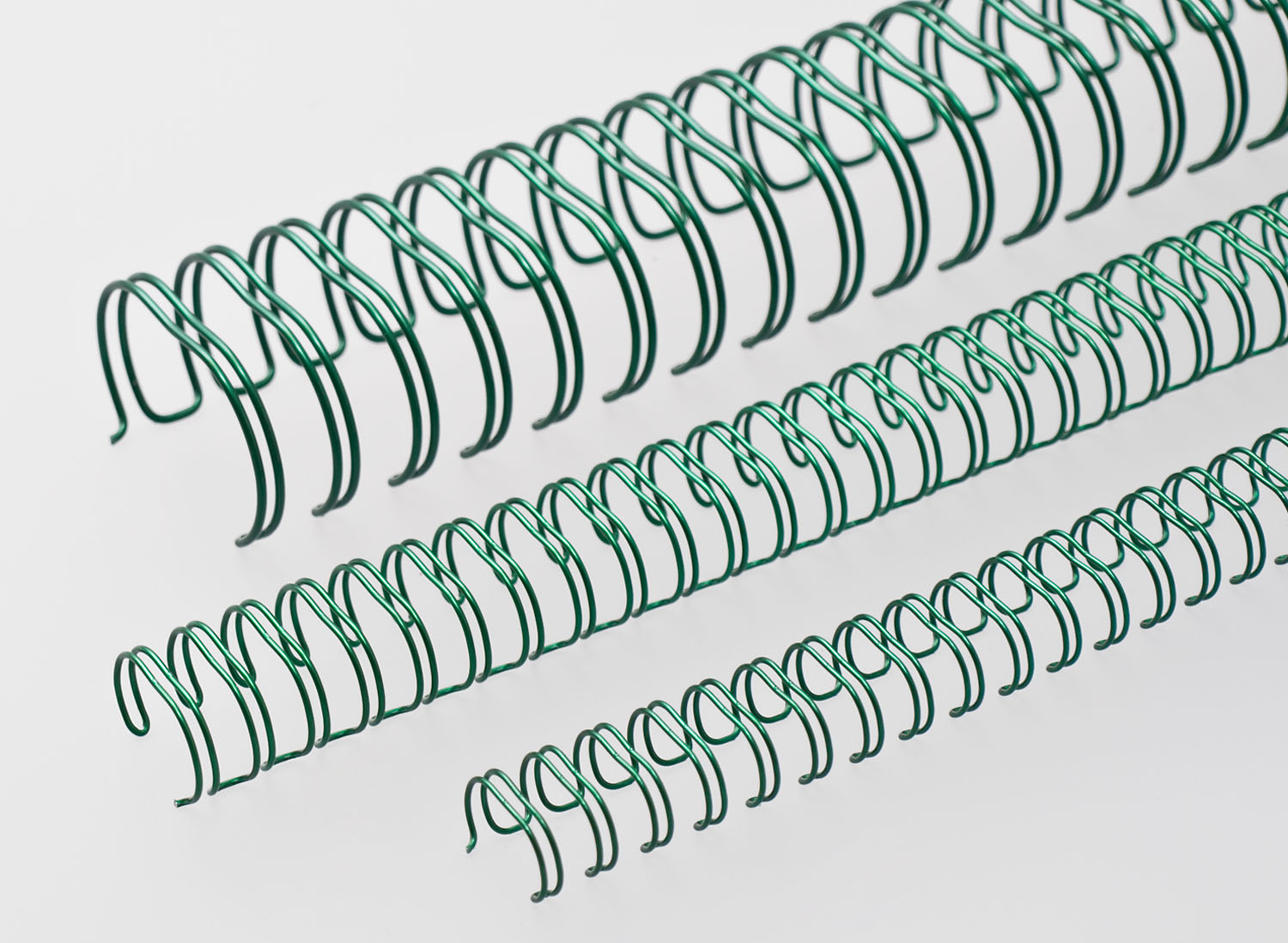 RENZ Drahtbinderücken, Teilung 3:1, 5.5 mm - grün metallic