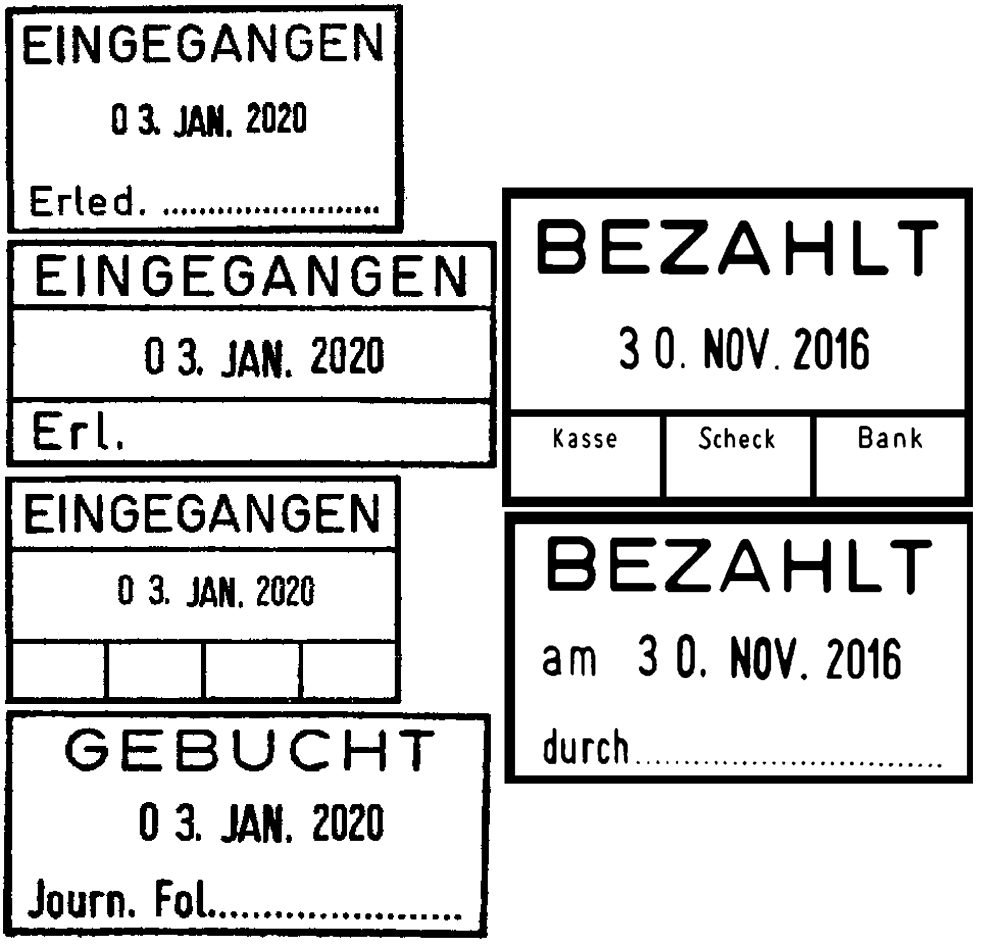 trodat Datumstempel 2910/L ´EINGEGANGEN´ + 4 Felder