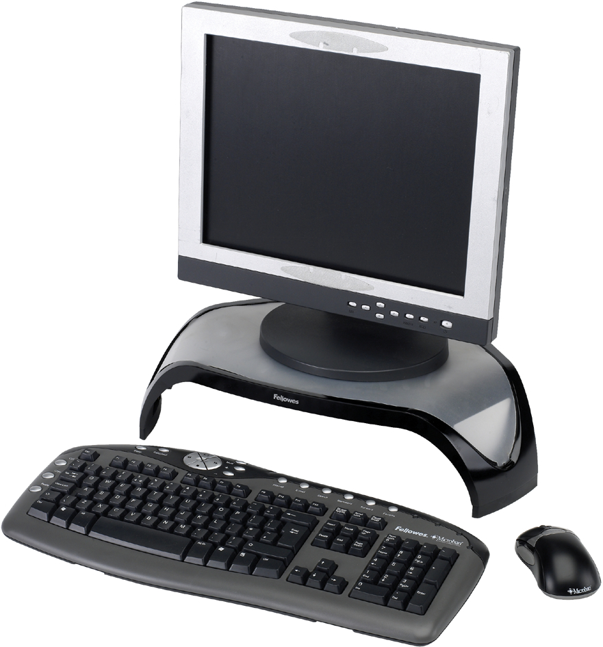 Fellowes TFT/LCD-Monitorständer Smart Suites, schwarz/silber