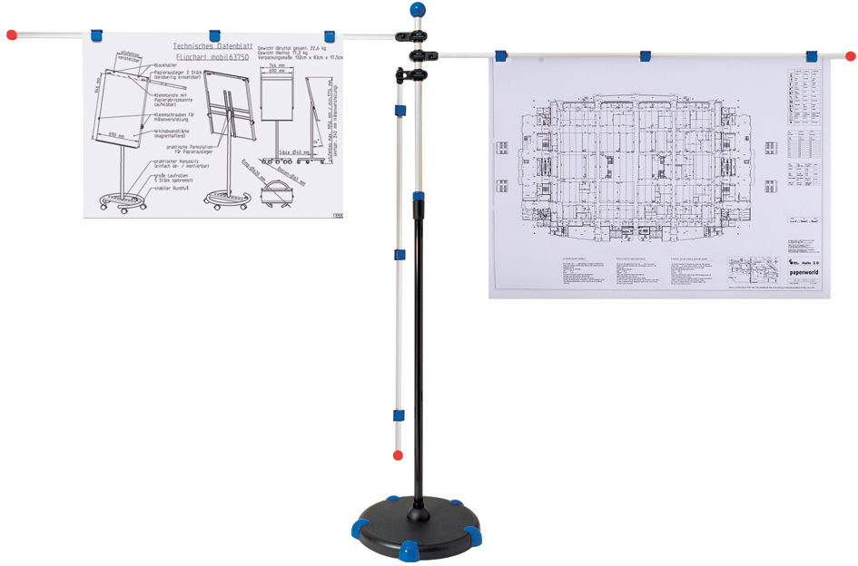 MAUL Planhalter ´Mobilpresenter´, mit Teleskopauszug, grau