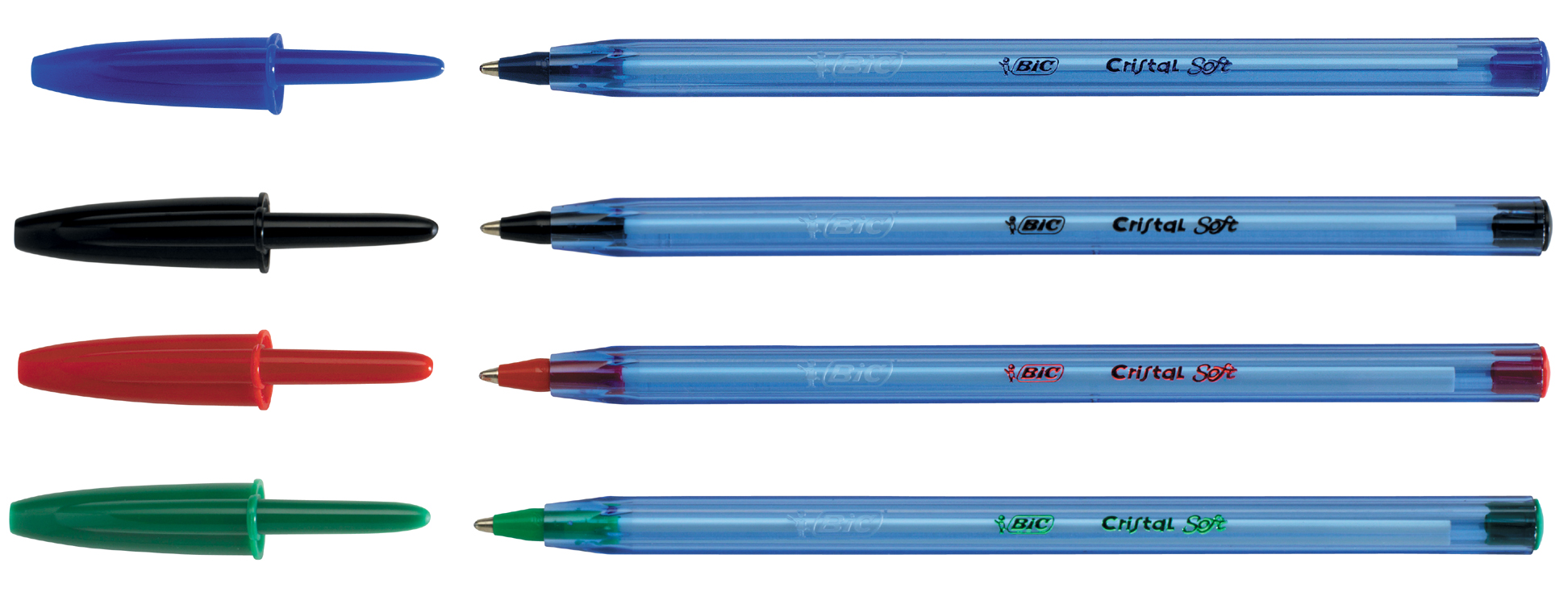 BIC Kugelschreiber Cristal Soft, Strichfarbe: schwarz