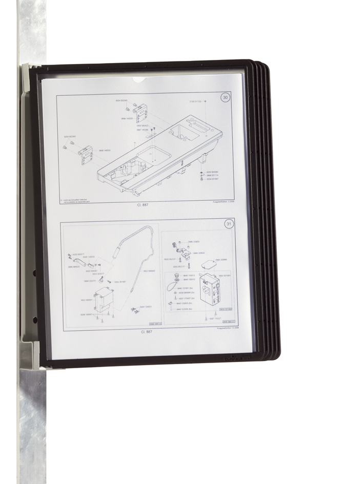 DURABLE Sichttafelsystem VARIO MAGNET WALL 5 Set, dunkelblau