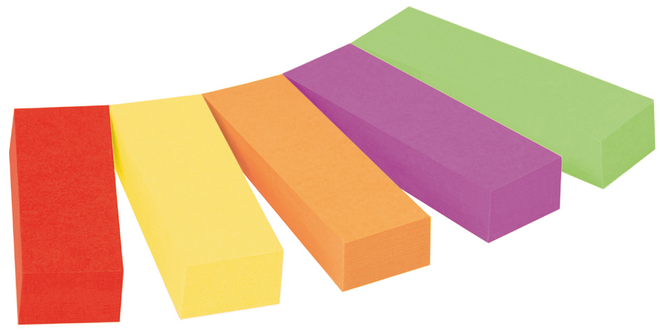 Post-it Pagemarker aus Papier, 12,7x44,4 mm, farbig sortiert