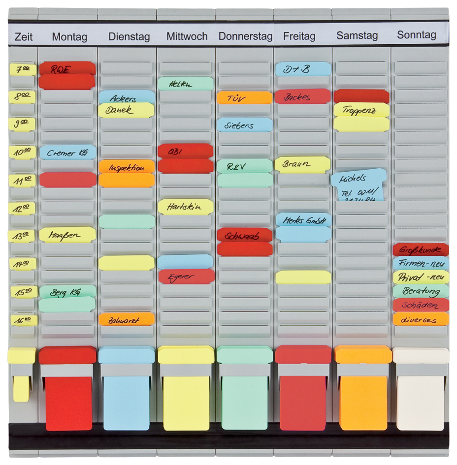 FRANKEN T-Kartentafel ´OfficePlaner´, 7 Module, 490 x 473 mm