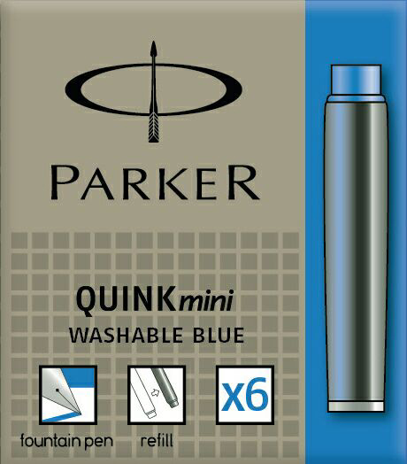 PARKER Tintenpatronen QUINKmini, blau, auswaschbar