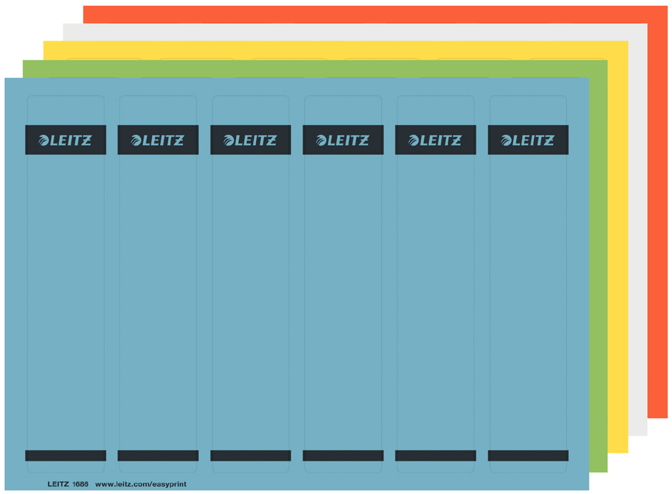 LEITZ Ordnerrücken-Etikett, 39 x 192 mm, kurz, schmal, grau