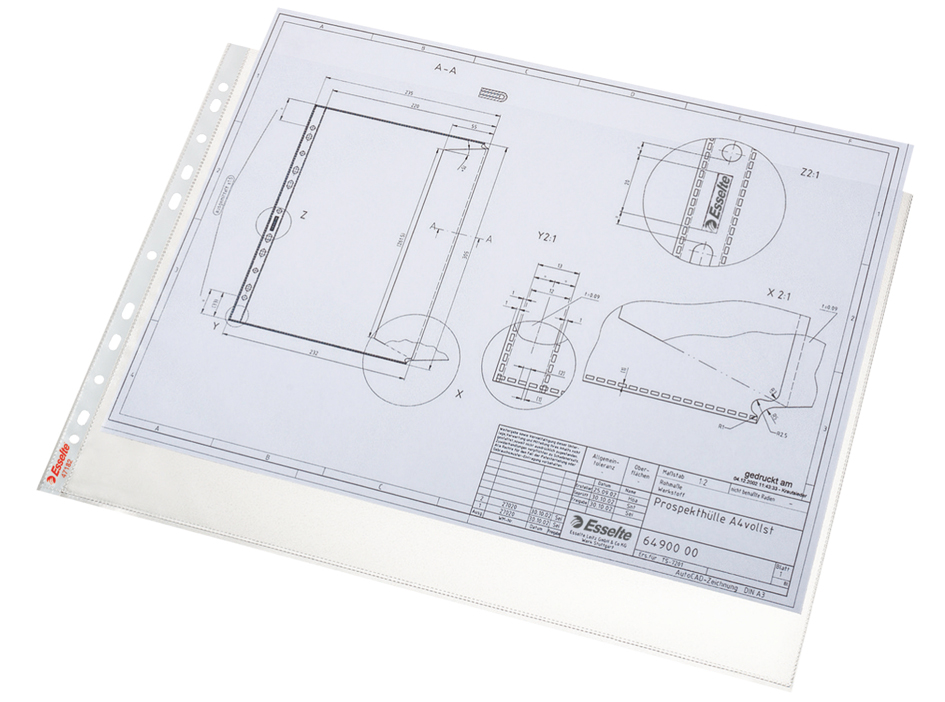 Esselte Prospekthülle Standard Plus, DIN A3 quer, PP, 0,08mm