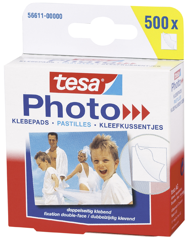 tesa Photo Foto-Klebepads, weiß, beidseitig klebend