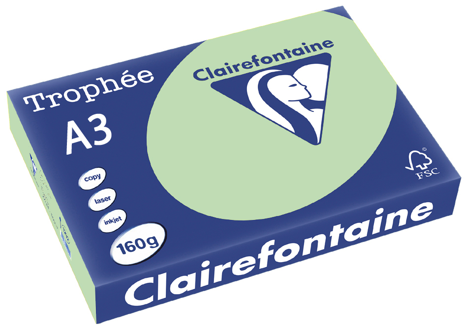 Clairefontaine Trophée Papier 1114C, A3, 160 g/m² - grün - grün