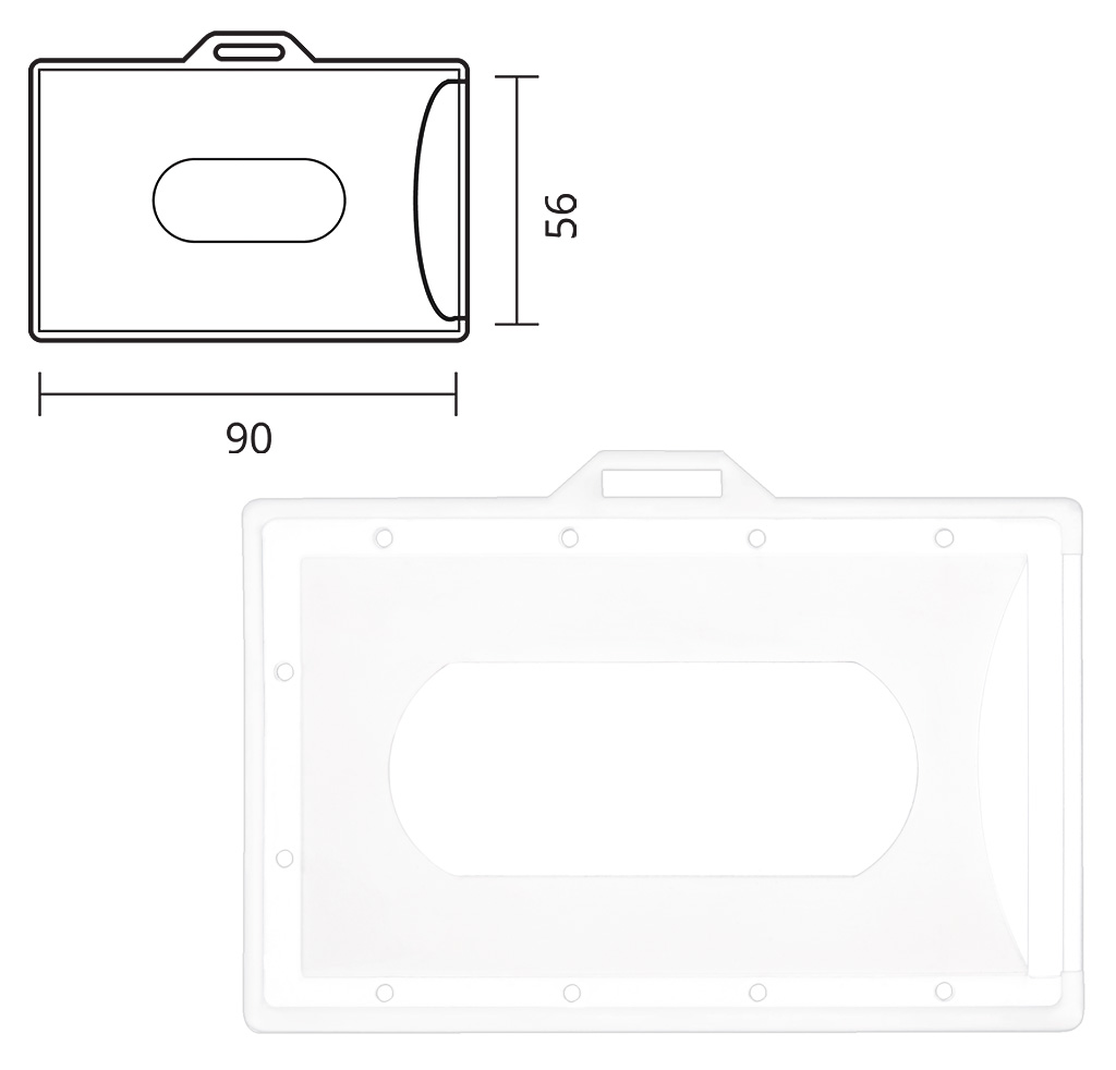 Kartenhalter transparent matt