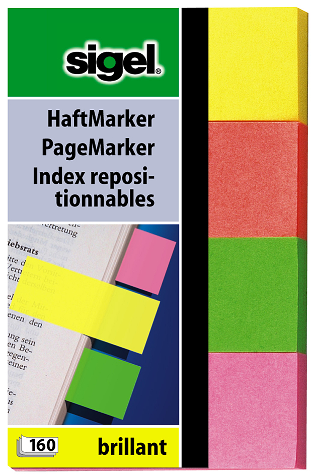 sigel Haftmarker Neon, 50 x 20 mm, 200 Blatt